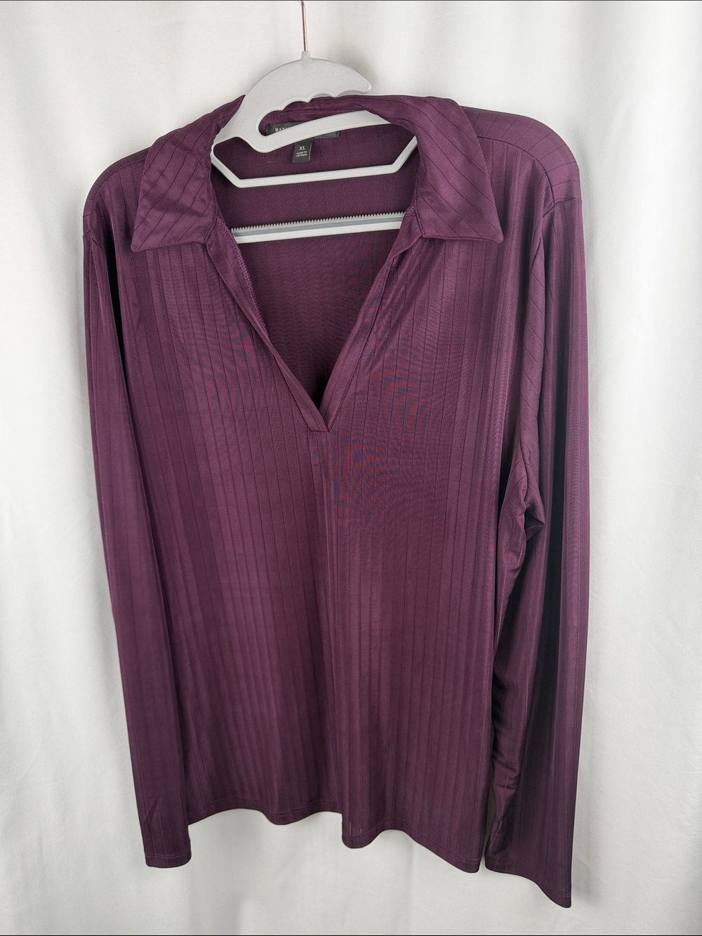 Banana Republic Women’s Long Sleeve Polo in Plum